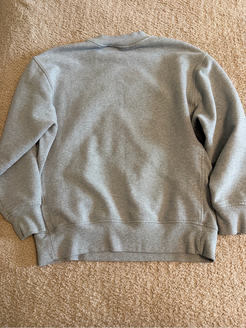 Athleta Heather Grey Crewneck Sweatshirt Size XS - Picture 2 of 5